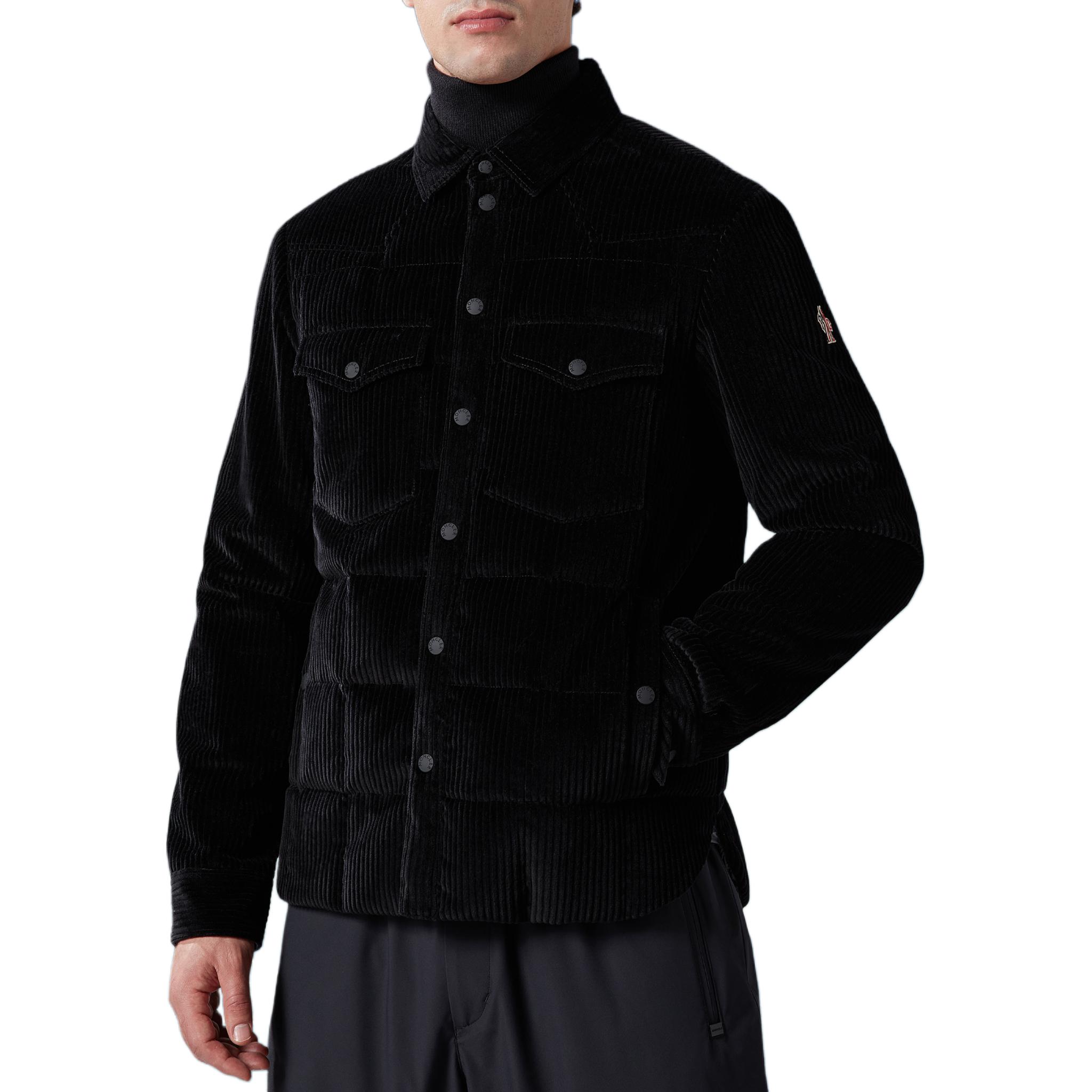 Moncler Grenoble FW24 Gelt Logo Corduroy Casual  Jacket Black. J20971G0000154AL0999 圖 4