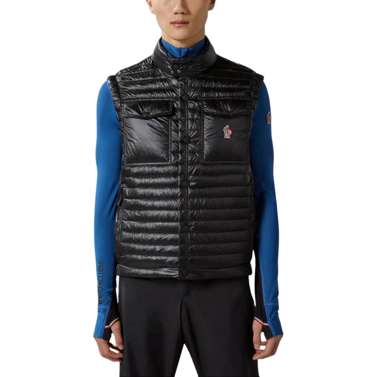Moncler Grenoble FW24 OLLON Glossy Logo Print Sleeveless Vest Black Mens. J10971A00014539YL999 圖 4