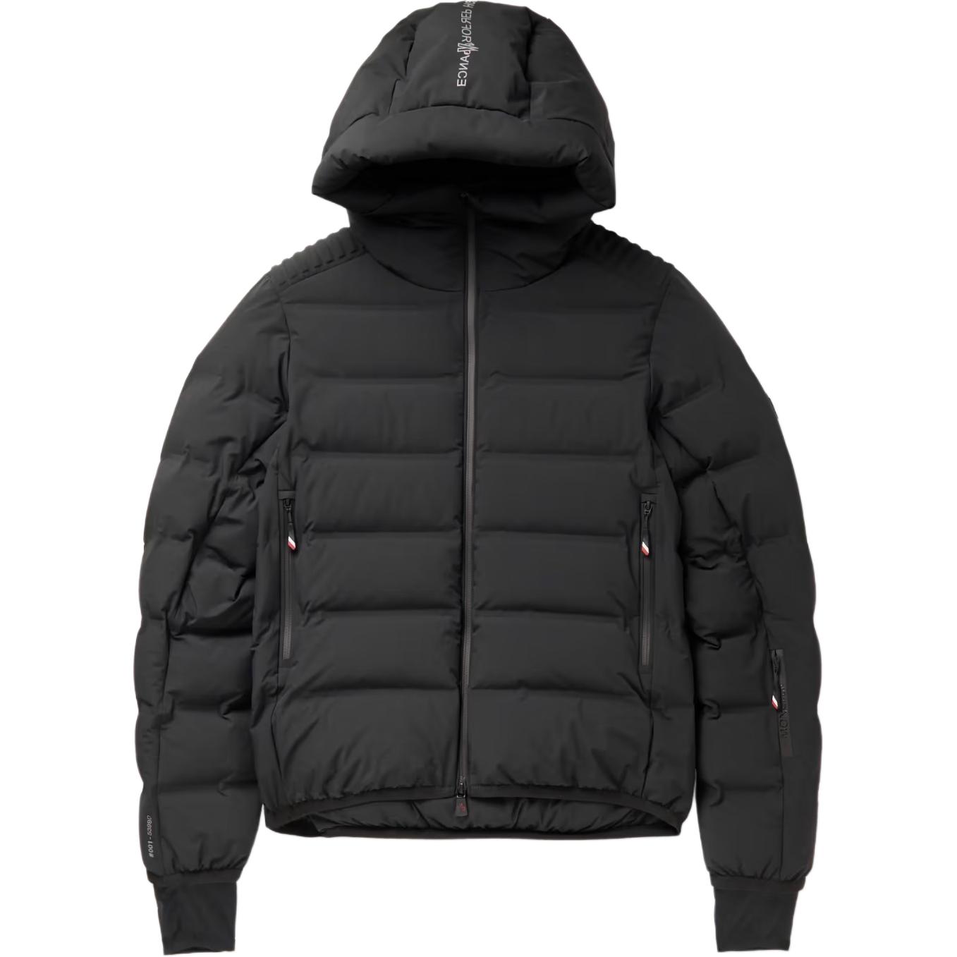 Moncler Grenoble Lagorai Black Down Jacket  Short Basic Zip Hoodie H20971A000095399D999