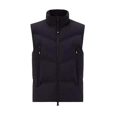 Moncler Grenoble Lengau Black Zip-Up Vest SS23 Early Fall Collection I20971A000365399D999
