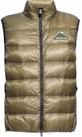 Moncler Grenoble Logo Print Champagne Sleeveless Vest for Men I20978G00003829H782H Moncler Grenoble Logo Print Champagne Sleeveless Vest for Men I20978G00003829H782H