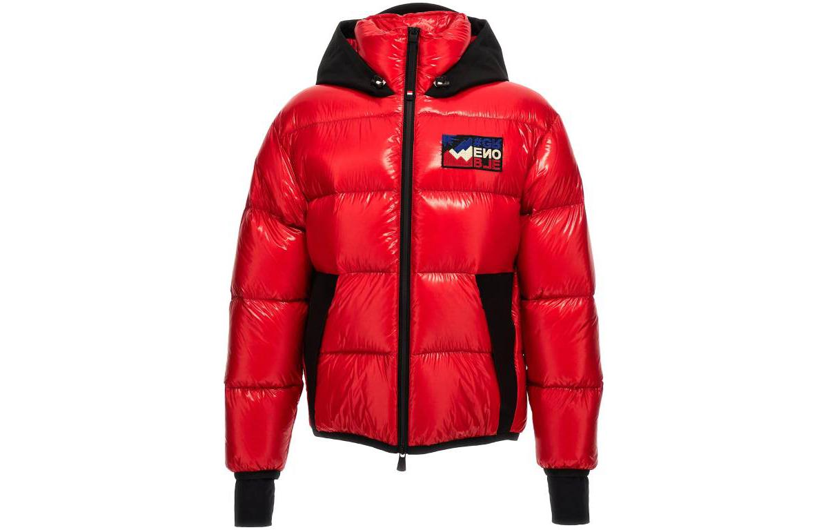 Moncler Grenoble Marcassin Red Down Jacket  Hooded Long Sleeve Slim Fit 1A0004954AN245R