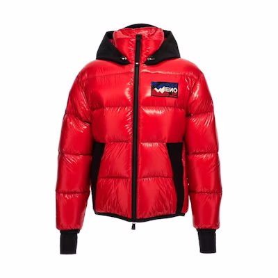 Moncler Grenoble Marcassin Red Down Jacket Hooded Long Sleeve Slim Fit 1A0004954AN245R