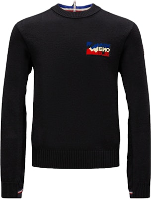 モンクレール グルノーブル マウンテン ロゴ ウール セーター ブラック クルーネック. I20979C00004M1122999 Order モンクレール グルノーブル マウンテン ロゴ ウール セーター ブラック クルーネック. I20979C00004M1122999