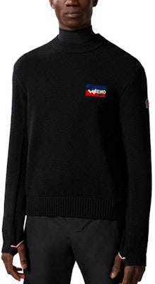 モンクレール グルノーブル マウンテン ロゴ ウール セーター ブラック クルーネック. I20979C00004M1122999 Lookbook モンクレール グルノーブル マウンテン ロゴ ウール セーター ブラック クルーネック. I20979C00004M1122999