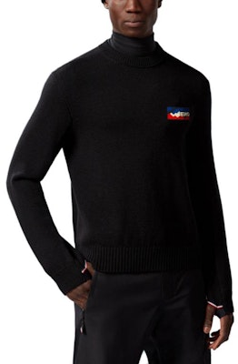 モンクレール グルノーブル マウンテン ロゴ ウール セーター ブラック クルーネック. I20979C00004M1122999 Purchase モンクレール グルノーブル マウンテン ロゴ ウール セーター ブラック クルーネック. I20979C00004M1122999