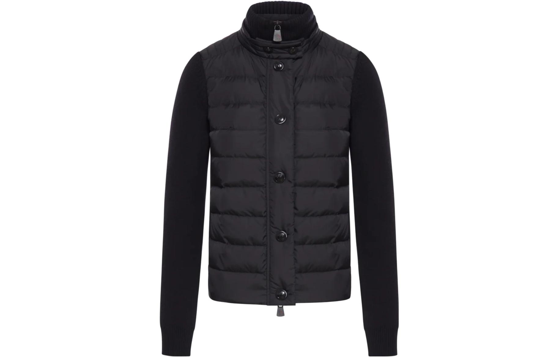 Moncler Grenoble Padded Down Jacket Black  Single-Breasted High Collar I20989B00012A9462