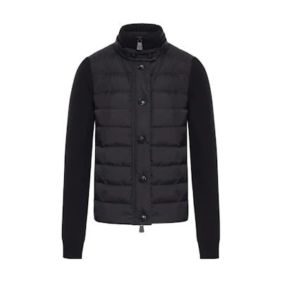 Moncler Grenoble Padded Down Jacket Black Single-Breasted High Collar I20989B00012A9462