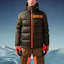 Shop Moncler Grenoble 男士羽絨徽標印花外套. H20971A000615399E832