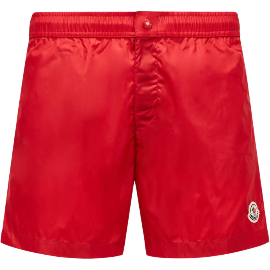Moncler Grenoble Red Swim Shorts  Simple Logo Elastic Comfort. J10912C0002153326455