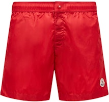 Moncler Grenoble Red Swim Shorts Simple Logo Elastic Comfort. J10912C0002153326455 Moncler Grenoble Red Swim Shorts Simple Logo Elastic Comfort. J10912C0002153326455