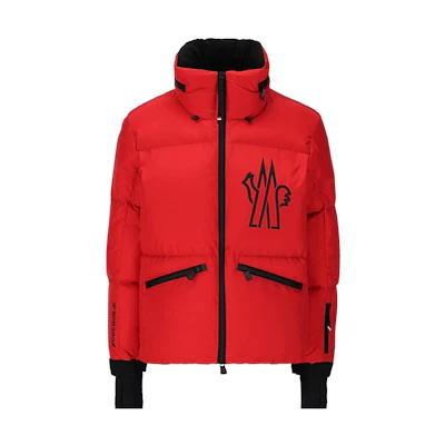 Moncler Grenoble Red Zip-Up Lettering Jacket Long Sleeve Outerwear. I20971A000235399E-456