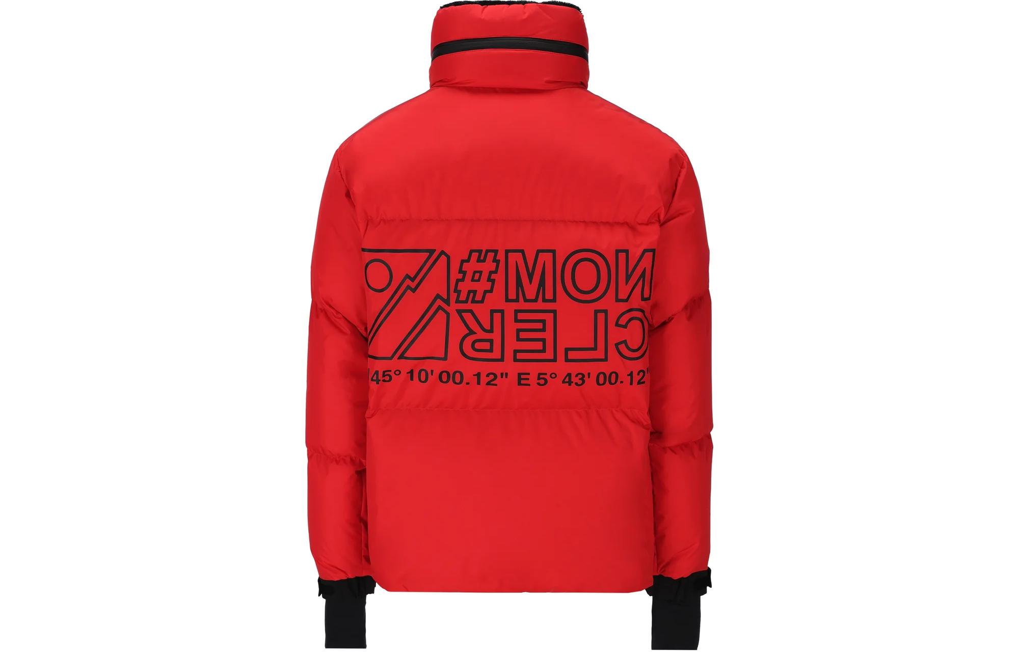 Lookbook モンクレール グルノーブル レッド ジップアップ レタリングジャケット 長袖アウター I20971A000235399E-456