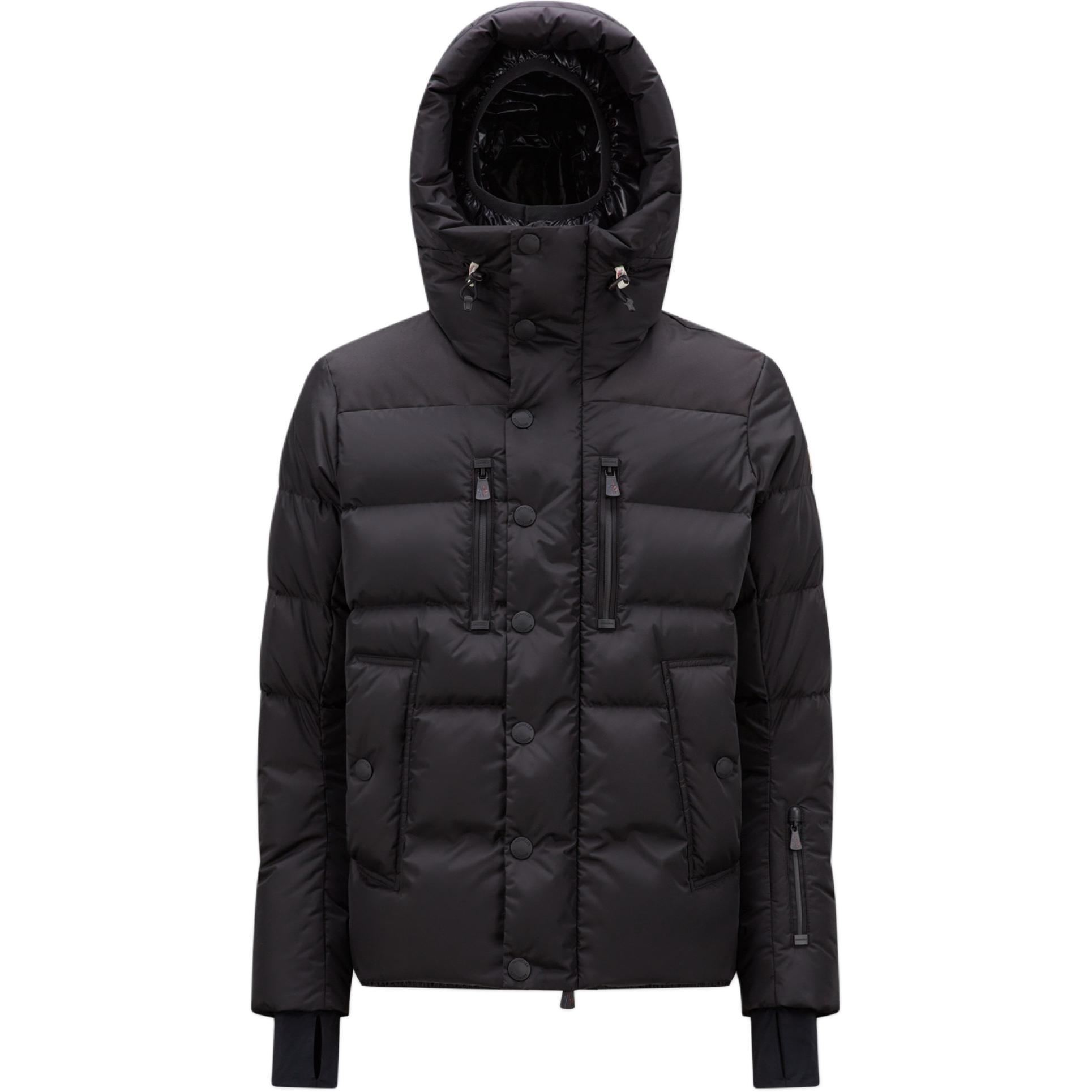 Moncler Grenoble Rodenberg  Black Short Down Jacket with Zip & Double Hood. J20971A000495399E999