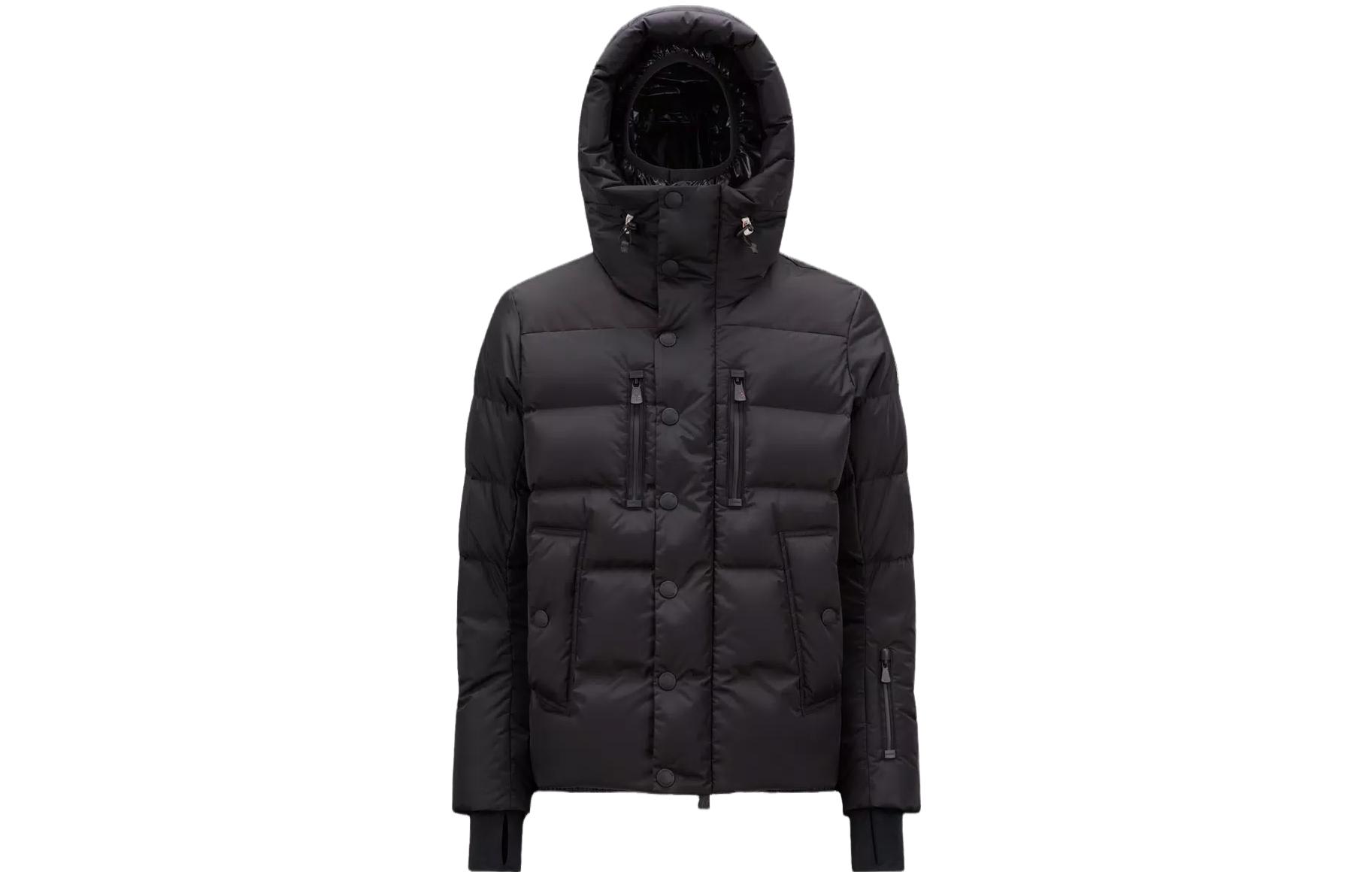 Order Moncler Grenoble Rodenberg Jaket Pendek Bulu dengan Rekaan Hooded Berpoket. I20971A000555399E999
