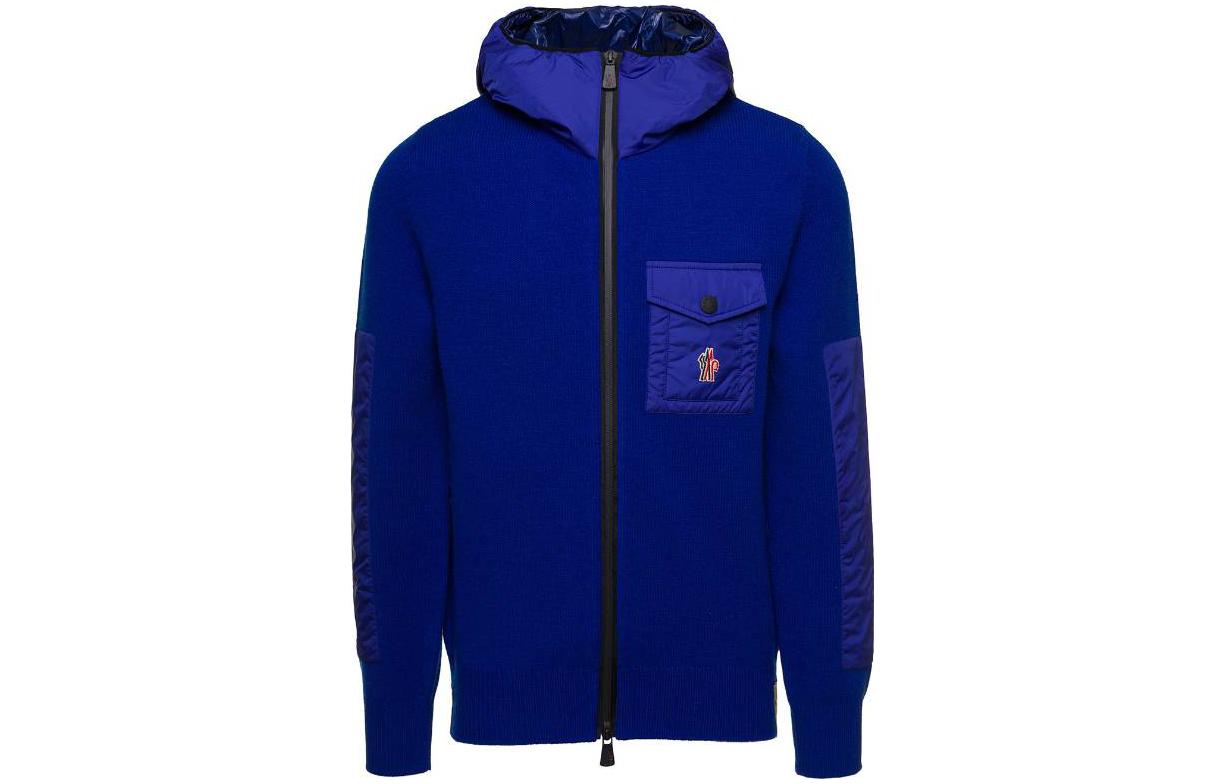 Moncler Grenoble Solid Color Hoodie Zip Jacket Men’s Blue 9B00007A9462765 圖 2