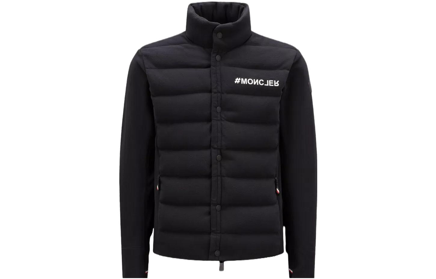 Moncler Grenoble SS23 Early Fall  Black Down Jacket with Mirror Logo Design. I20978G00005899ZB999