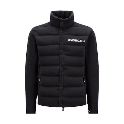 Moncler Grenoble SS23 Early Fall Black Down Jacket with Mirror Logo Design. I20978G00005899ZB999