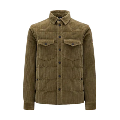 Moncler Grenoble SS23 Gelt Corduroy Overshirt Jacket Green Apparel I20971G0000454AL081N
