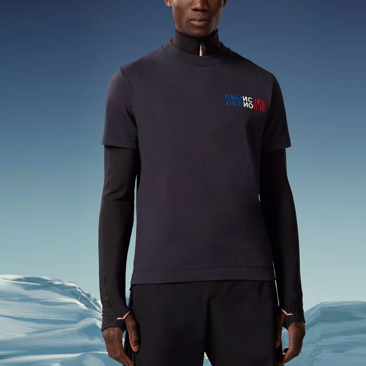 Moncler Grenoble SS23 Mirror Logo Crewneck T-Shirt Black I20978C0000383927773 圖 3