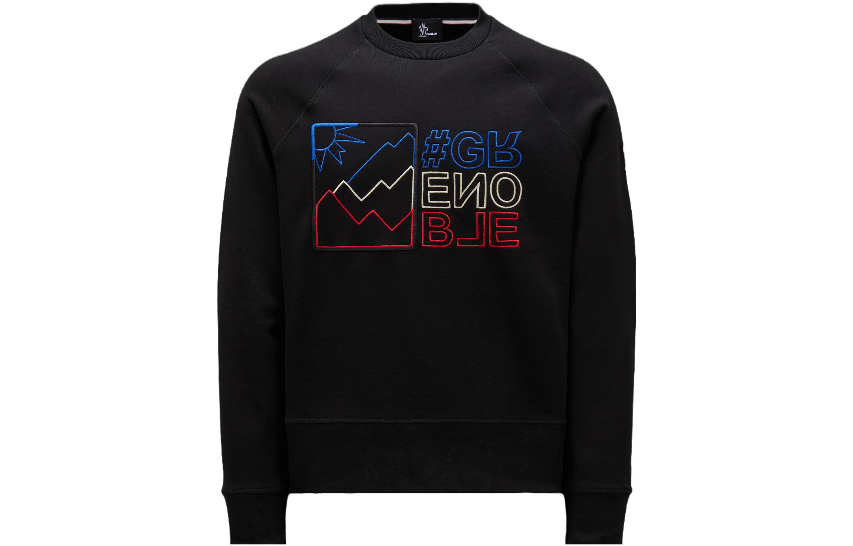 Moncler Grenoble SS23 Pre-Fall  Black Sweatshirt with Reverse Logo & Mountain Design. I20978G0002080451999 圖 2