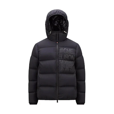 Moncler Grenoble SS23 Reflective Logo Down Jacket Black Zip Hoodie. I20971A000515396F999