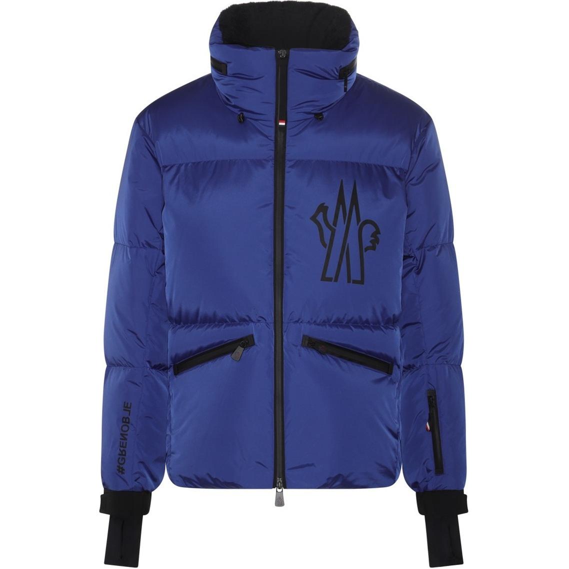 Moncler Grenoble Verdons Patchwork Zip Hoodie Puffer Jacket Blue  Long Sleeve I20971A000235399E751