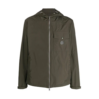 Moncler Grey Solid Color Zip-Up Hoodie Jacket I10911A00132549MF