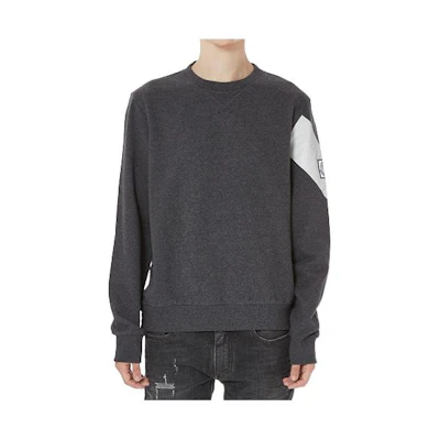 Moncler Grey Solid Pullover Slim Fit Long Sleeve Sweatshirt Men’s 8005950-80471-955