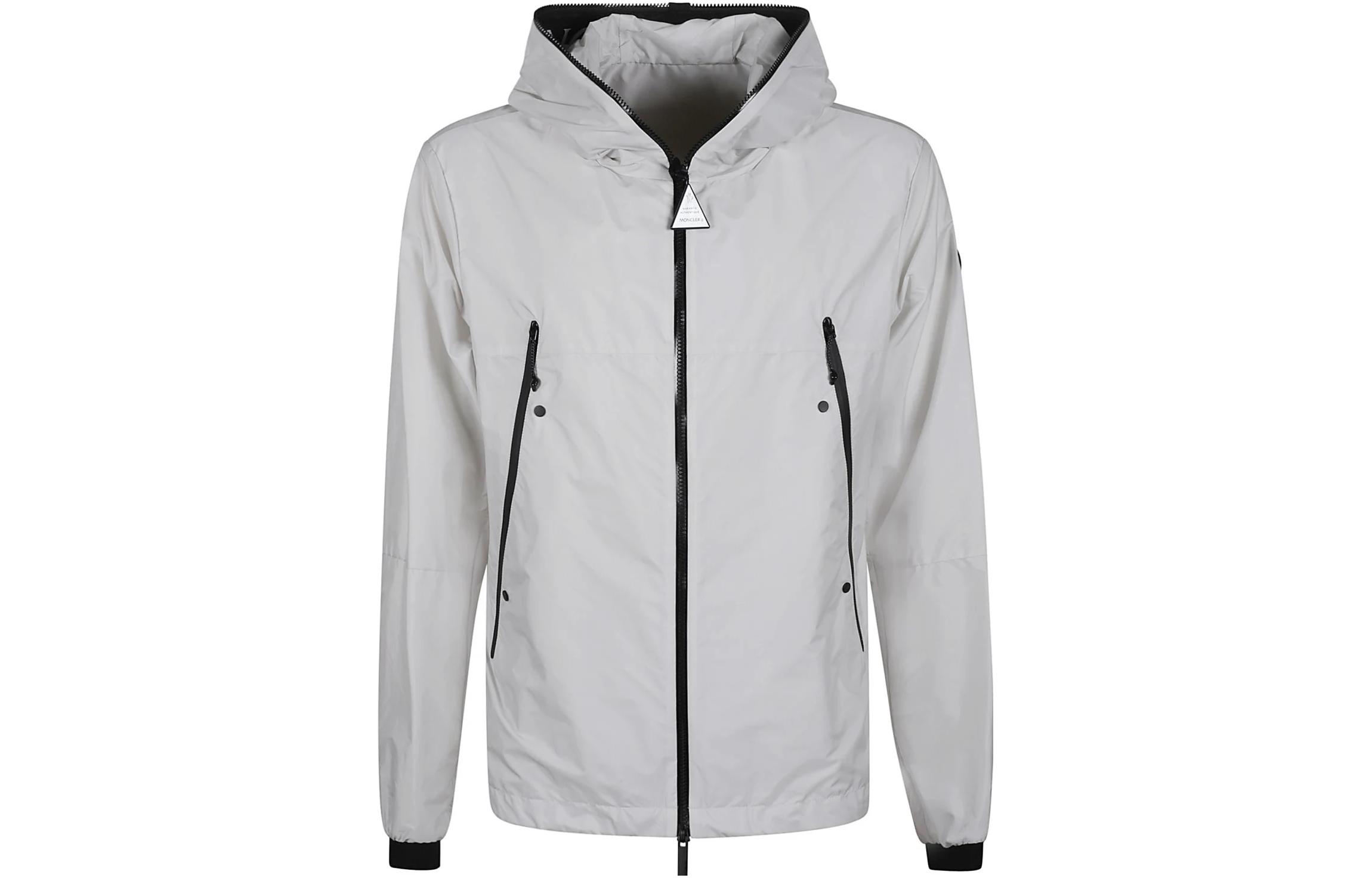 Moncler Grey Solid Zip-Up Hoodie Jacket 1A00175-68352-21D