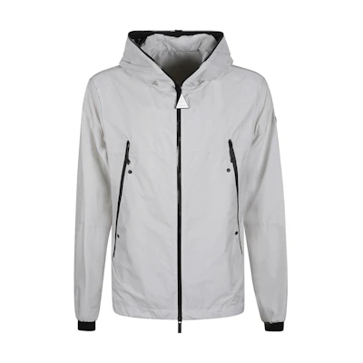 Moncler Grey Solid Zip-Up Hoodie Jacket 1A00175-68352-21D