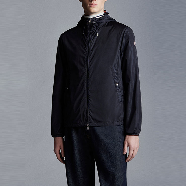 Purchase Moncler Grimpeurs  Blue Hoodie Zip-Up Jacket with Logo Patch. H10911A0007754155743