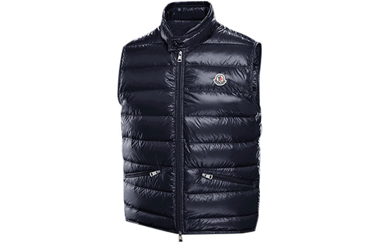 Shop モンクレール グイ ブルー ダウンベスト ユニセックス 冬用 スキーコレクション 0911A1070053029776