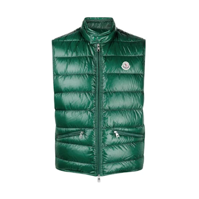 Moncler GUI Series Green Letter Print Vest Unisex Sleeveless Jacket. I20911A107005302987F