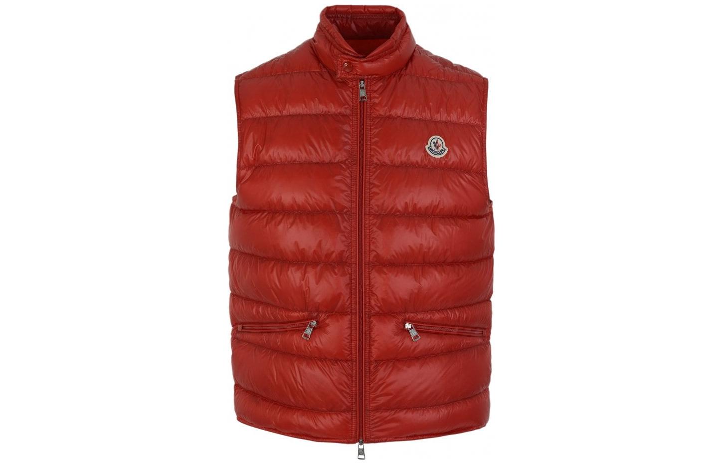 Order Moncler Gui 系列 SS22 紅色無袖羽絨背心 休閒男女外套 1A1070053029448