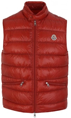 Moncler Gui 系列 SS22 紅色無袖羽絨背心 休閒男女外套 1A1070053029448 Order Moncler Gui 系列 SS22 紅色無袖羽絨背心 休閒男女外套 1A1070053029448