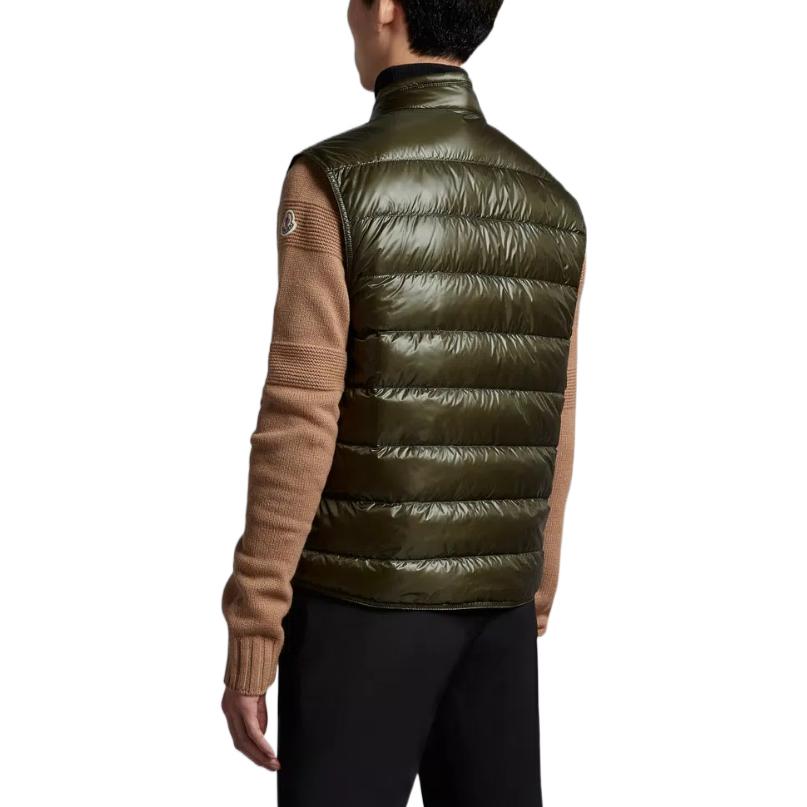 Lookbook 蒙克莱 Gui SS23 深绿色亮面Logo徽标无袖马甲. I10911A1070053029833