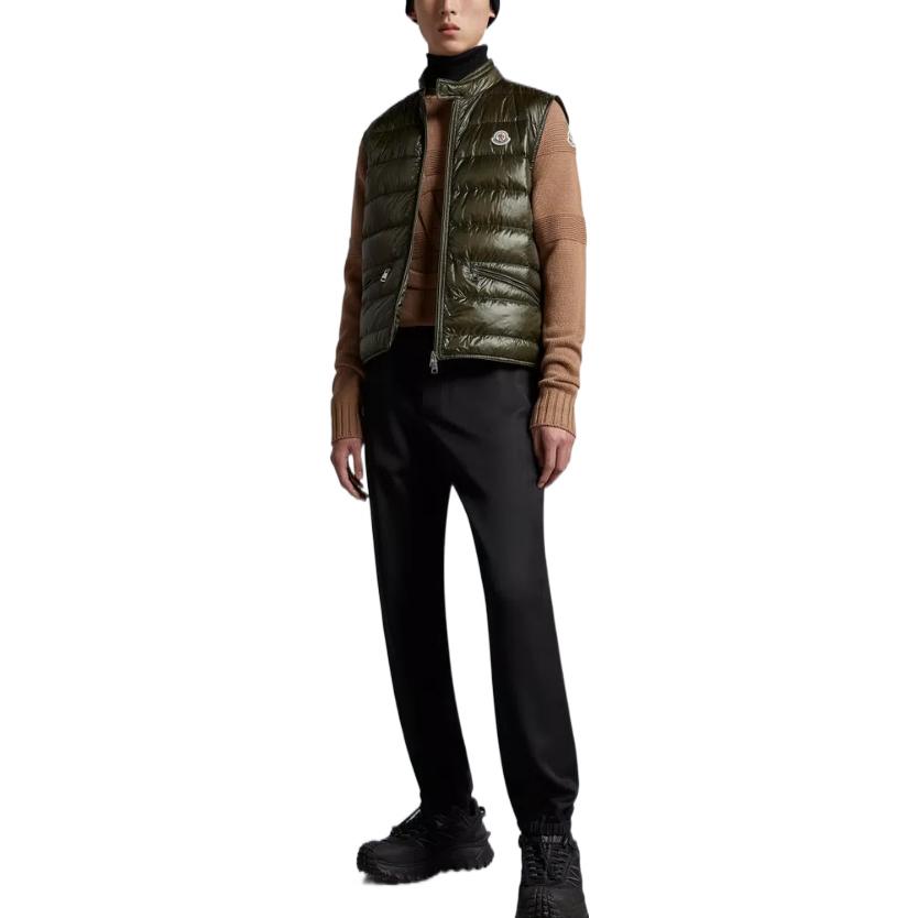 Purchase 蒙克莱 Gui SS23 深绿色亮面Logo徽标无袖马甲. I10911A1070053029833