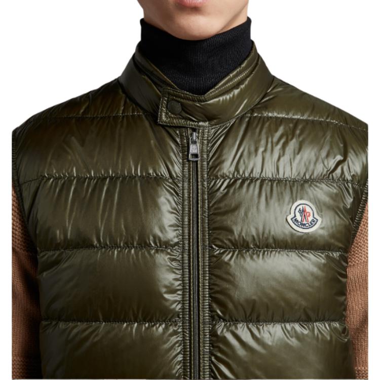 Details for 蒙克莱 Gui SS23 深绿色亮面Logo徽标无袖马甲. I10911A1070053029833