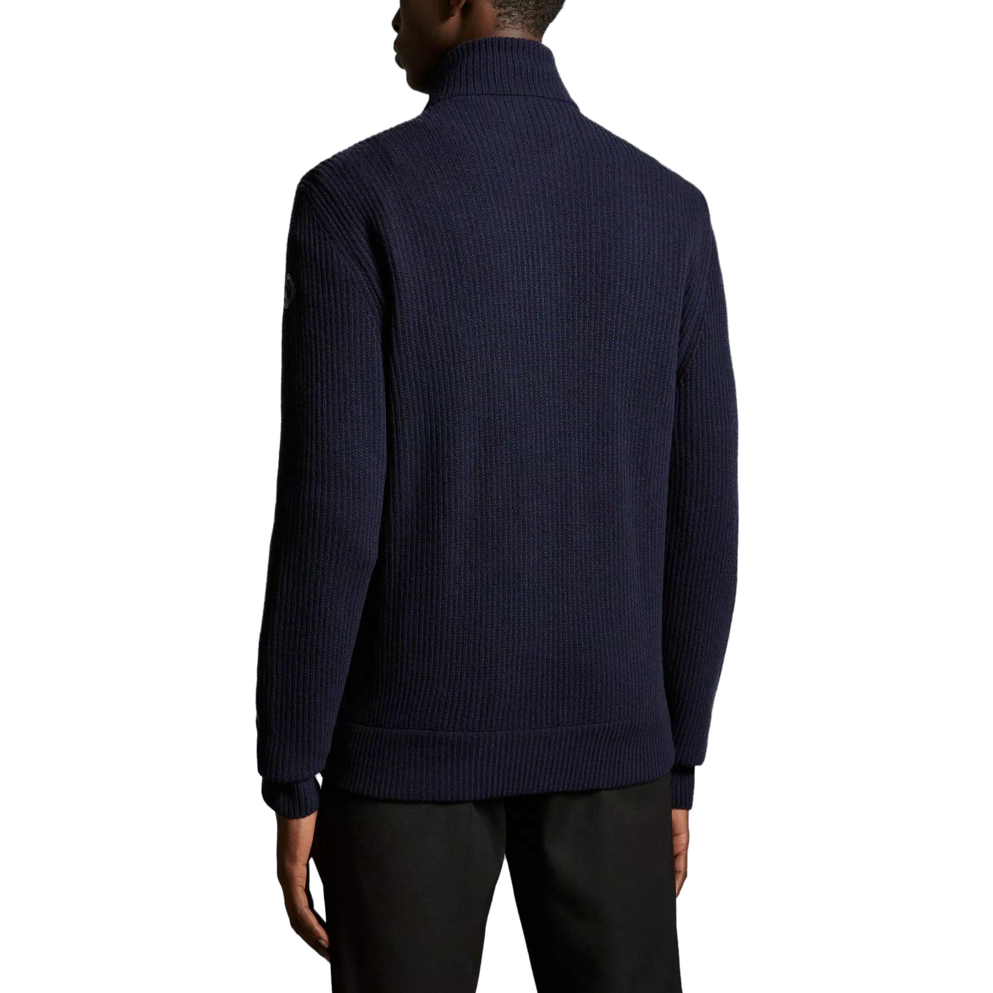 Moncler High-Neck Loose Fit Down Jacket Unisex Navy Blue. I20919B00028M1241750 圖 4