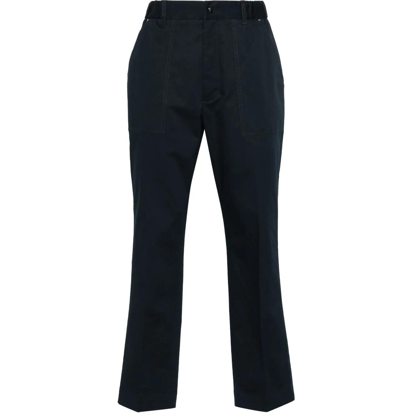 Moncler High-Waisted Button Tapered Casual Pants Navy Blue Men J20912A0001657448781