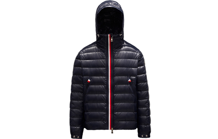 Moncler Hooded Down Jacket with Side Pockets in Navy Blue 1B5970068950742 圖 2
