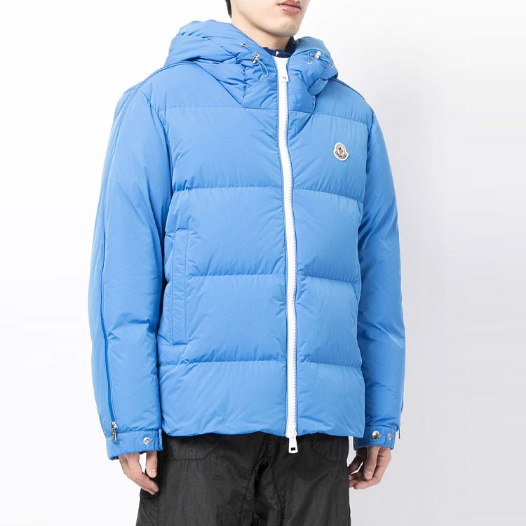 Moncler Idil Blue Down Jacket with Solid Color and Logo Patch. 1A0009454A9173012 圖 4