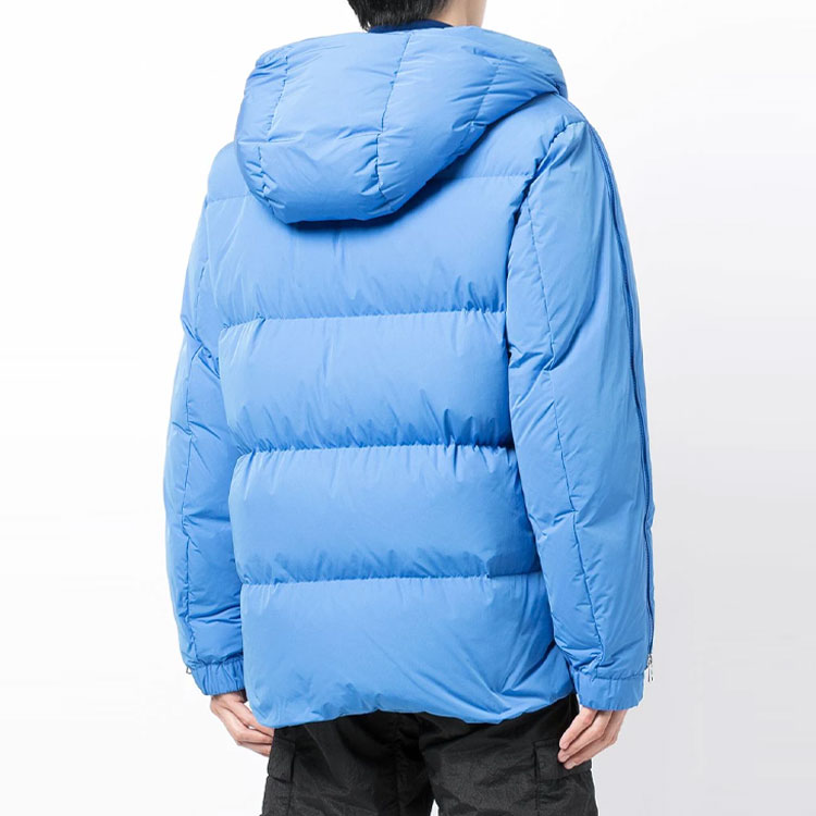 Moncler Idil Blue Down Jacket with Solid Color and Logo Patch. 1A0009454A9173012 圖 5
