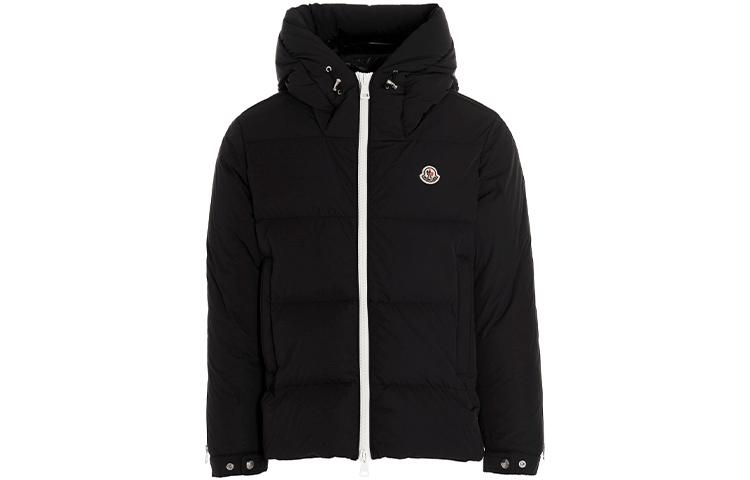 Moncler Idil Quilted Logo Zip-Up Hooded Down Jacket Black . 1A0009454A91999 圖 2