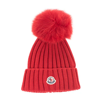 Moncler Insulating Knit Pom-Pom Beanie Red 3B70201-A9327-472