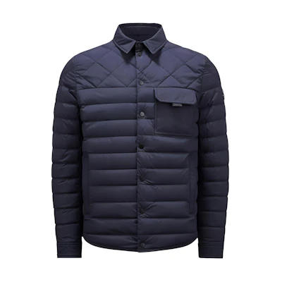 Moncler Iseran Down Shacket Navy Blue Unisex Long Sleeve Puffer Jacket J10911G00004595FK775