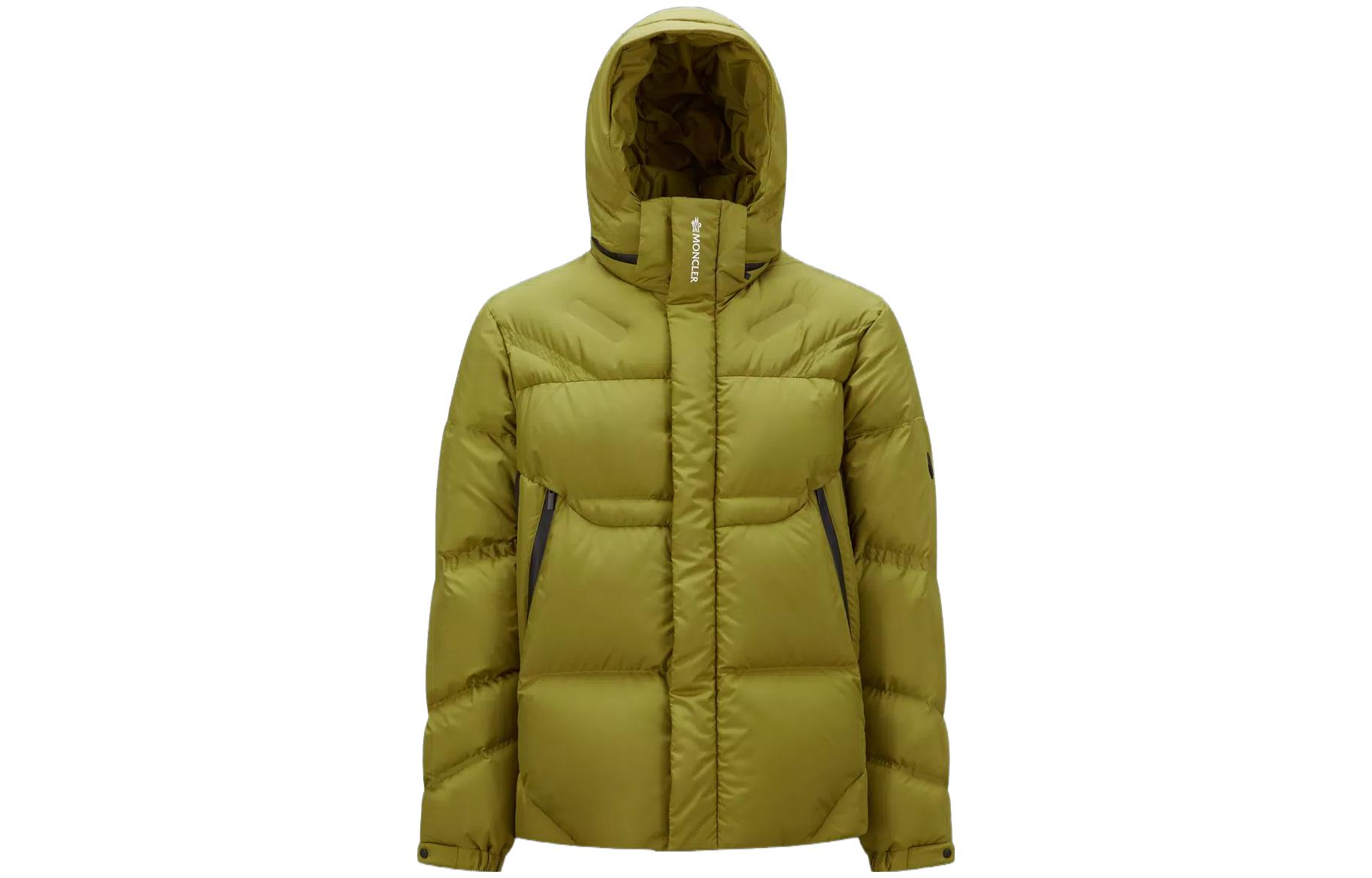 Order Moncler Jarama Hijau Zaitun Jaket Pendek Unisex dengan Hoodie. I20911A001775973I81T