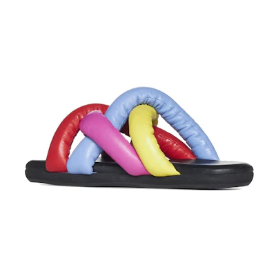 Moncler Jbraided Leather Slides 'Black'