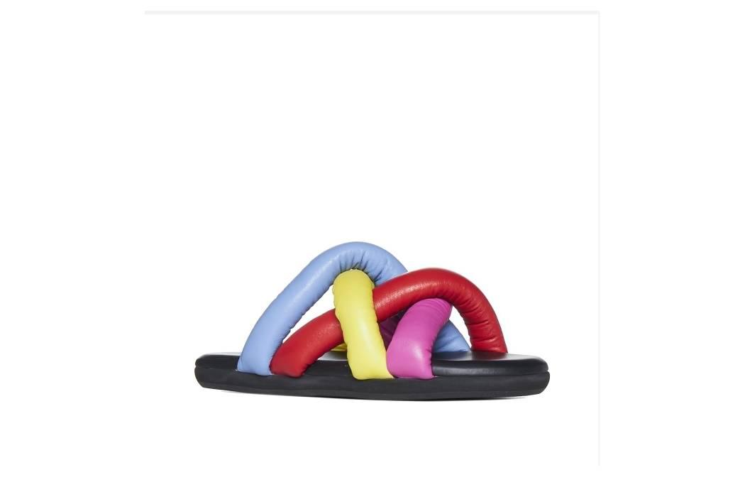 Moncler Jbraided Leather Slides 'Black' 圖 3